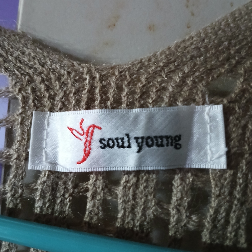 Soul Young Beige Knit Shaw